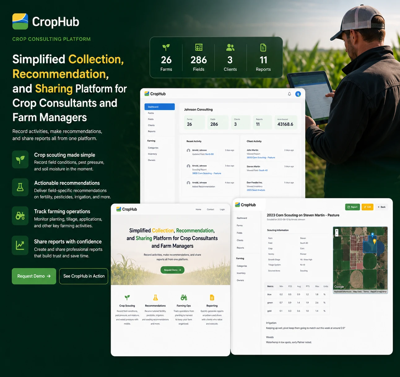 CropHub crop management platform